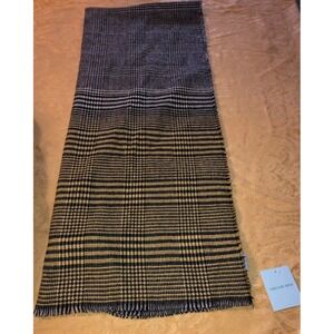 New Orchid Row‎ Women's Fashion Scarf O/S Black Yellow White Acrylic 31 X 78